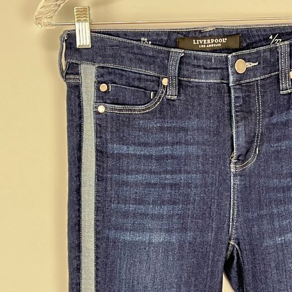 Liverpool Abby Side Stripe Crop Skinny Jeans Fremont LM7110f80 size 4 27 - Picture 5 of 16